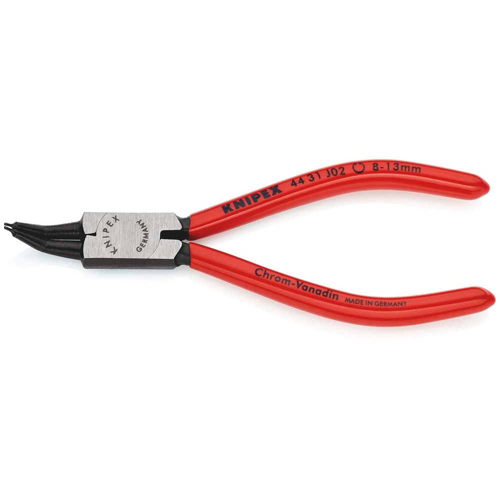 KNIPEX 44 31 J02 Borgveertang voor binnenringen in boringen 45° gebogen met kunststof bekleed zwart-0