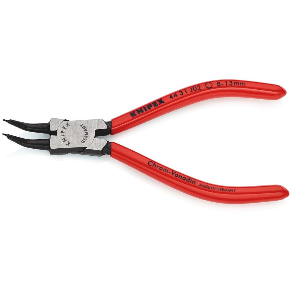 KNIPEX 44 31 J02 Borgveertang voor binnenringen in boringen 45° gebogen met kunststof bekleed zwart-2