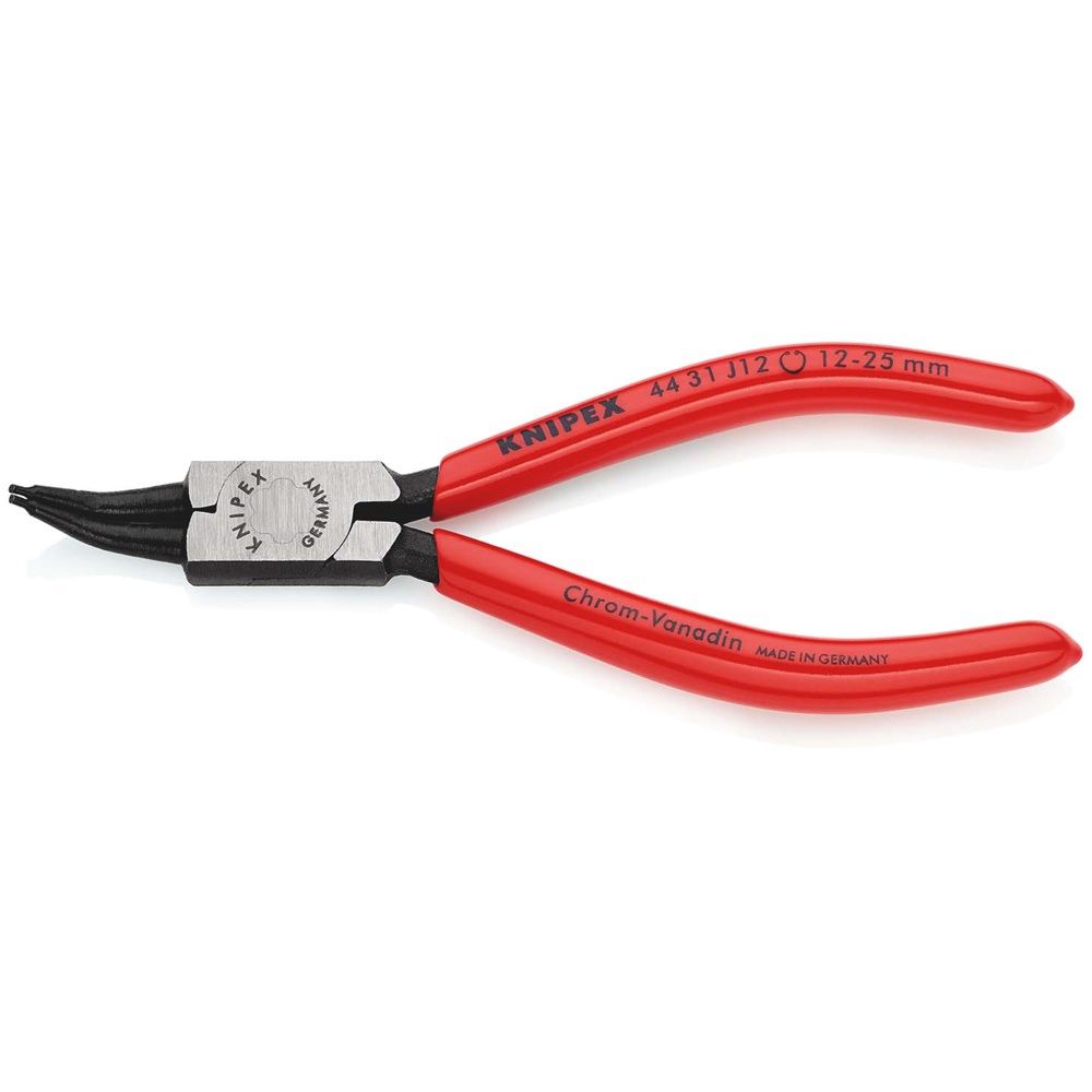 KNIPEX 44 31 J12 Borgveertang voor binnenringen in boringen 45° gebogen met kunststof bekleed zwart-0