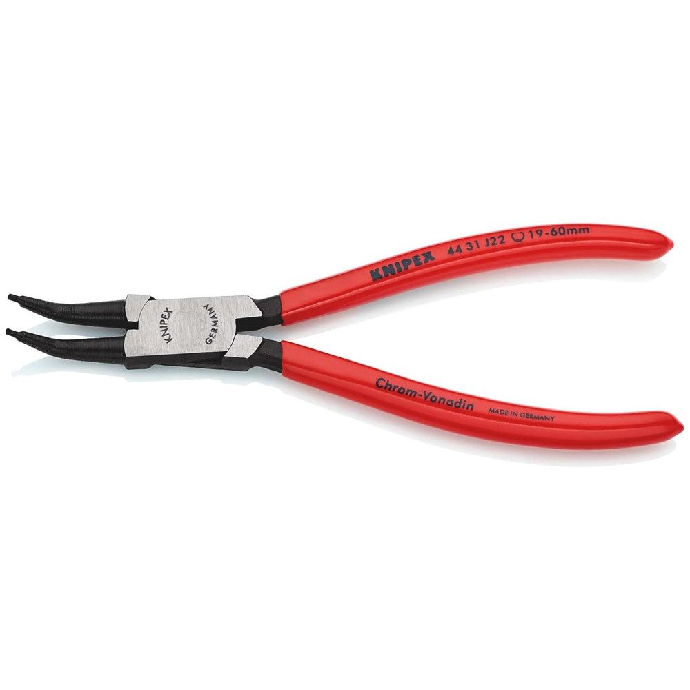 KNIPEX 44 31 J22 Borgveertang voor binnenringen in boringen 45° gebogen met kunststof bekleed zwart-2
