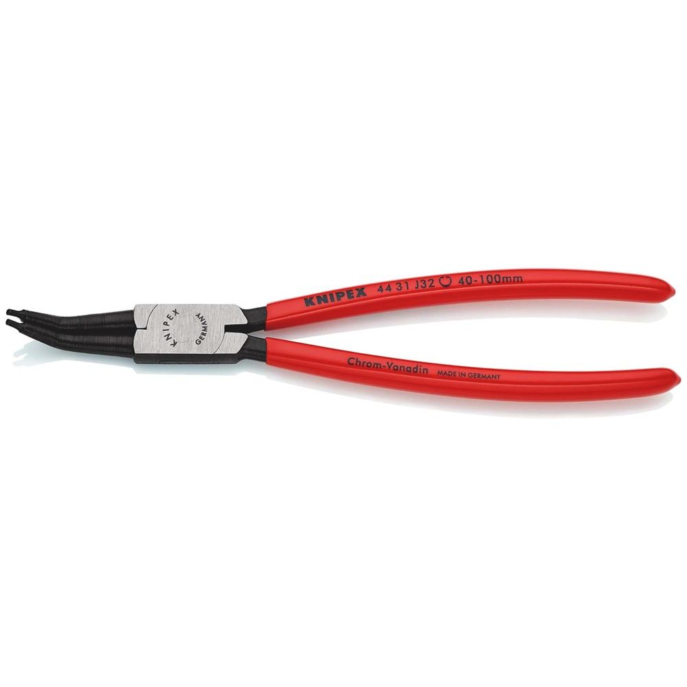 KNIPEX 44 31 J32 Borgveertang voor binnenringen in boringen 45° gebogen met kunststof bekleed zwart-0