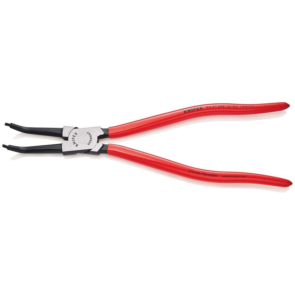 KNIPEX 44 31 J42 Borgveertang voor binnenringen in boringen 45° gebogen met kunststof bekleed zwart-2