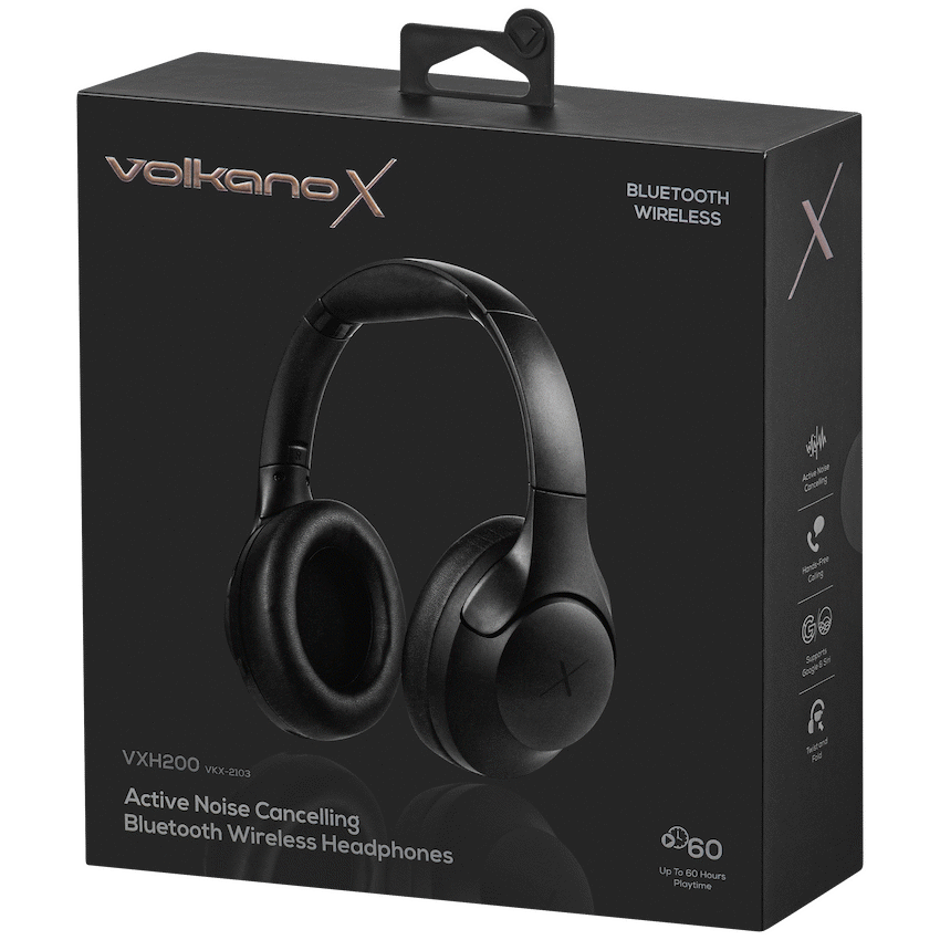 VolkanoX VXH200 Draadloze koptelefoon – ANC – Zwart
