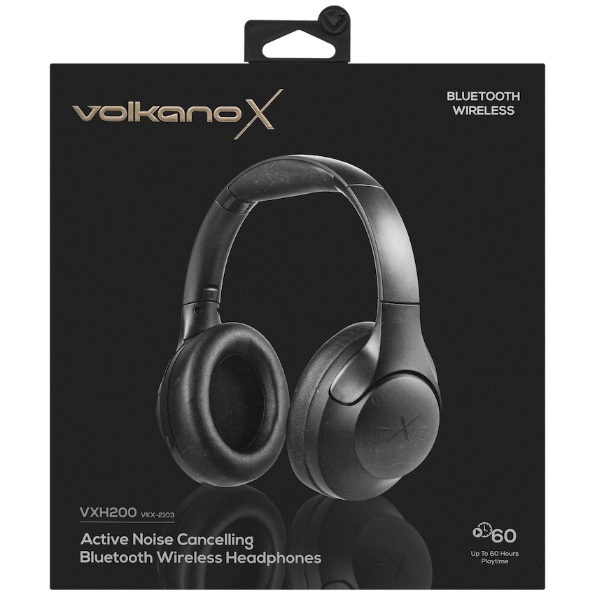 VolkanoX VXH200 Draadloze koptelefoon – ANC – Zwart
