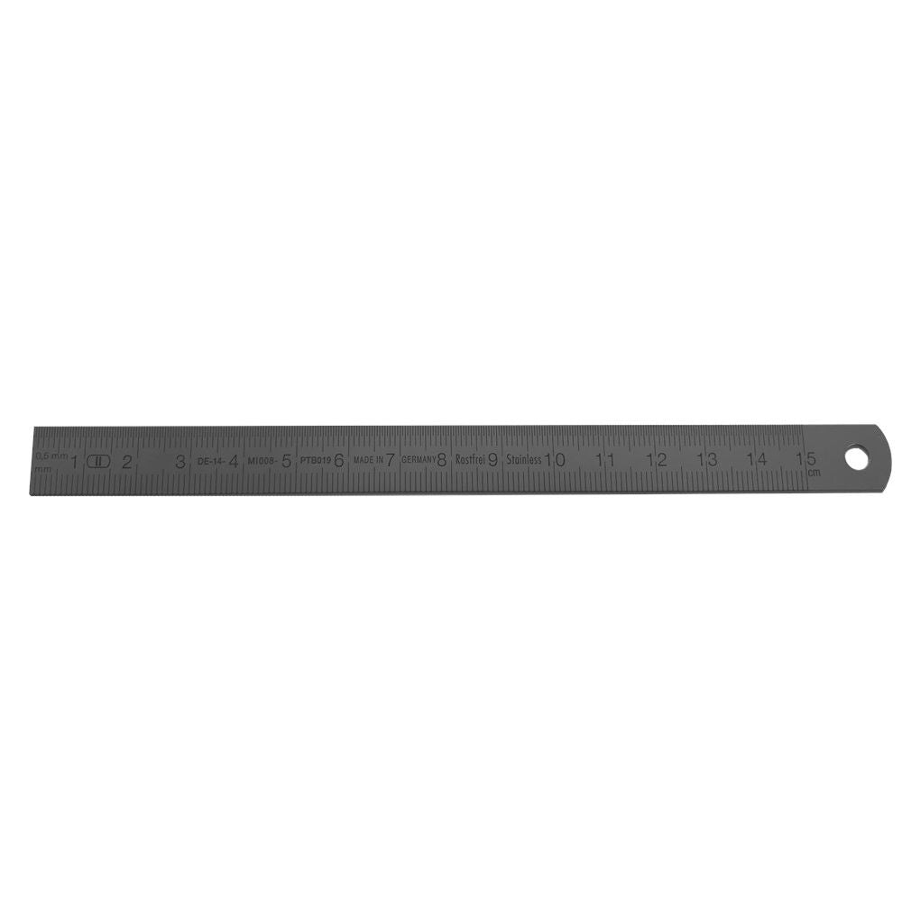 Liniaal 250x13x0,5mm matverchroomd, dubbelzijdig-1