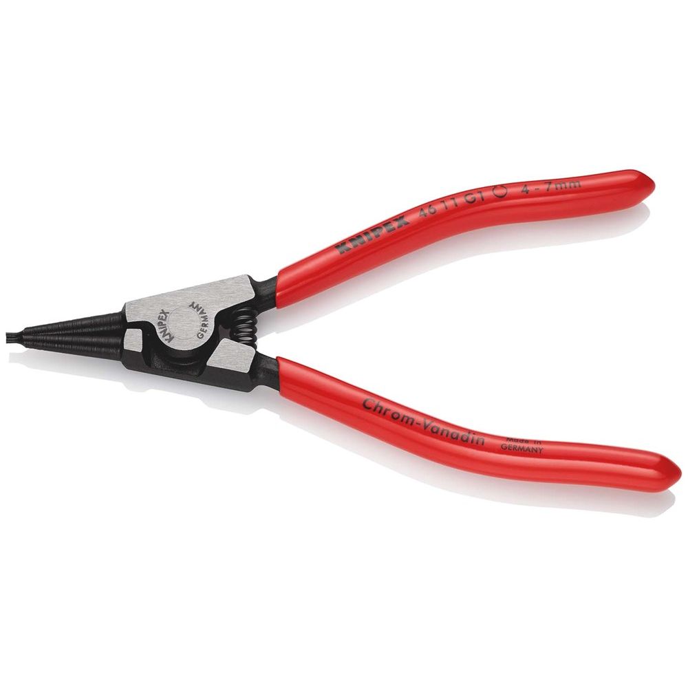 KNIPEX 46 11 G1 Borgveertang voor borgringen op assen met kunststof bekleed zwart geatramenteerd 140-0