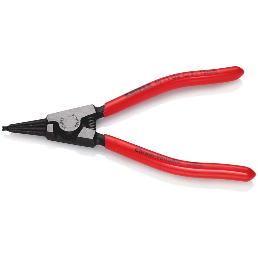 KNIPEX 46 11 G2 Borgveertang voor borgringen op assen met kunststof bekleed zwart geatramenteerd 140-0