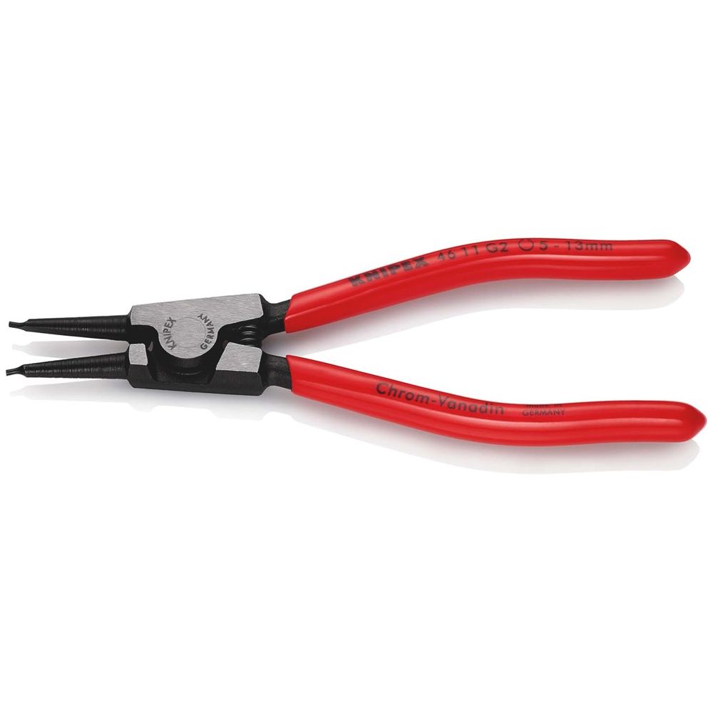 KNIPEX 46 11 G2 Borgveertang voor borgringen op assen met kunststof bekleed zwart geatramenteerd 140-2