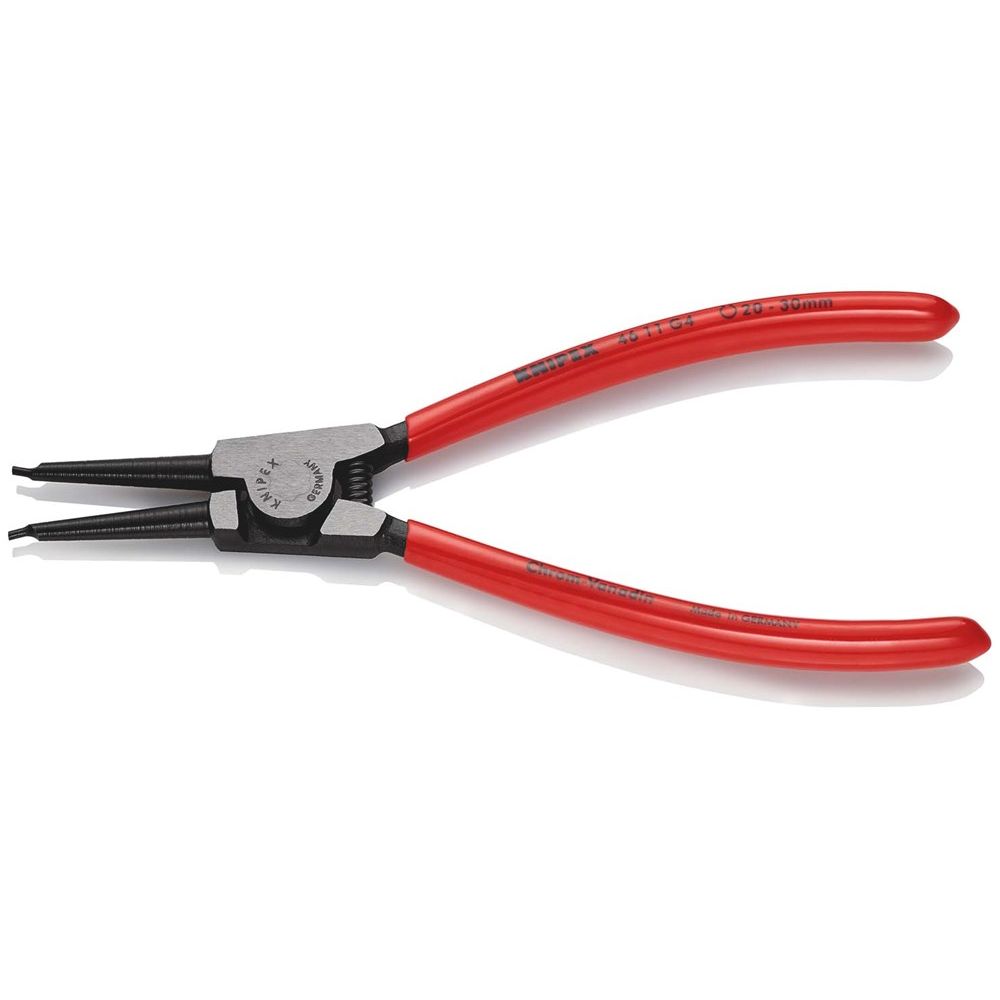 KNIPEX 46 11 G4 Borgveertang voor borgringen op assen met kunststof bekleed zwart geatramenteerd 180-2