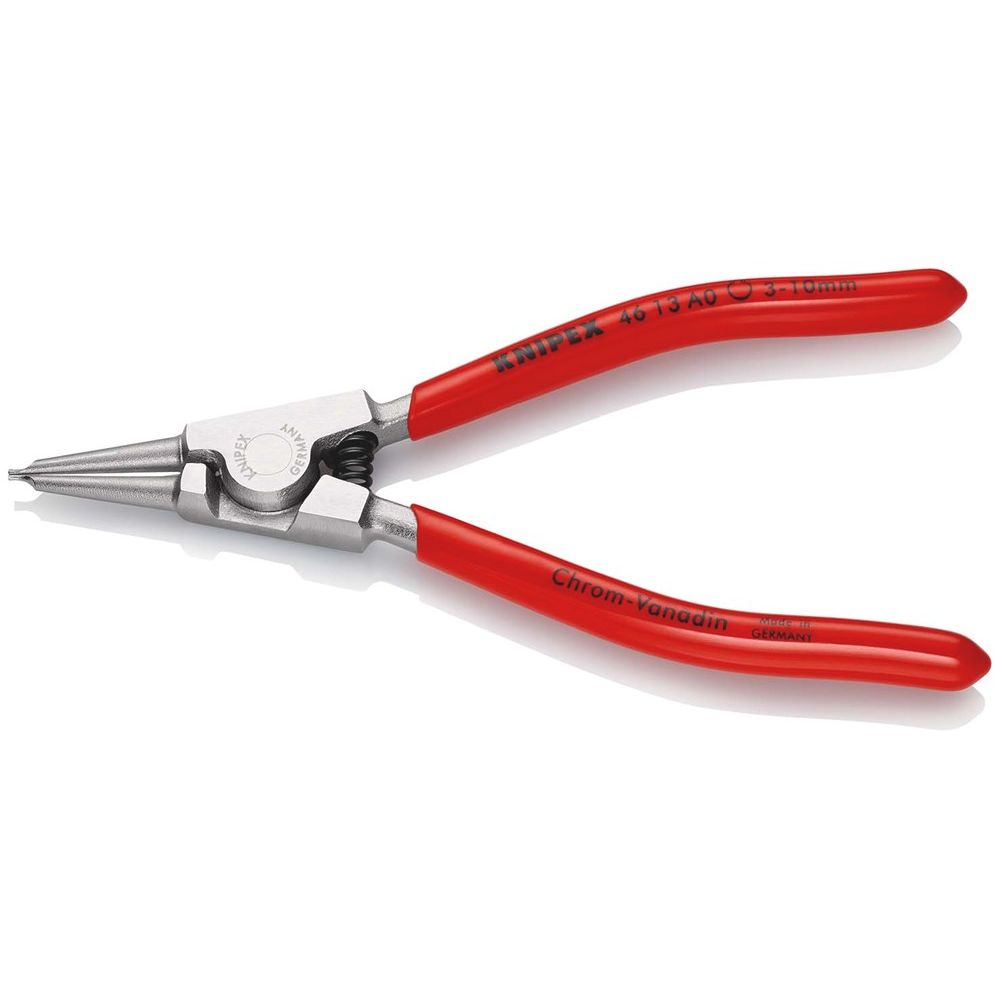 KNIPEX 46 13 A0 Borgveertang voor buitenringen op assen met kunststof bekleed verchroomd 140 mm-0