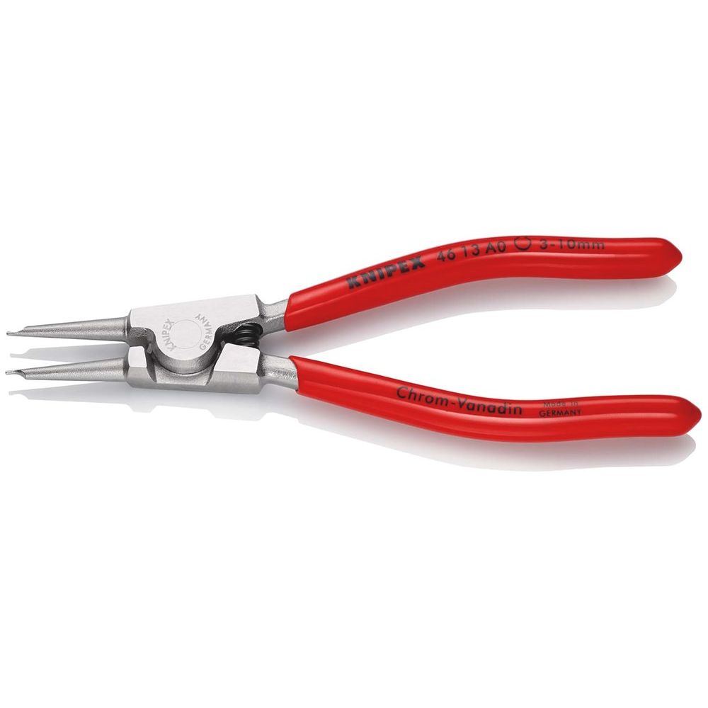 KNIPEX 46 13 A0 Borgveertang voor buitenringen op assen met kunststof bekleed verchroomd 140 mm-2
