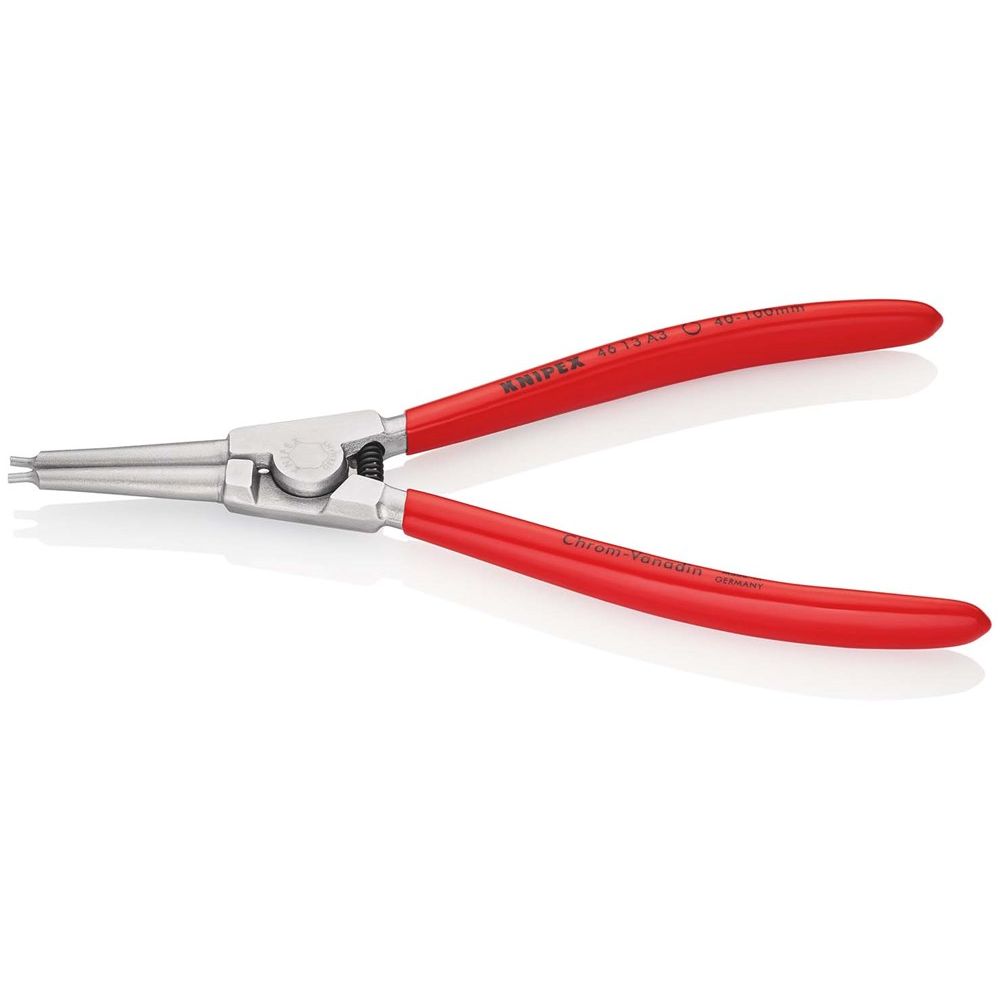 KNIPEX 46 13 A3 Borgveertang voor buitenringen op assen met kunststof bekleed verchroomd 210 mm-0