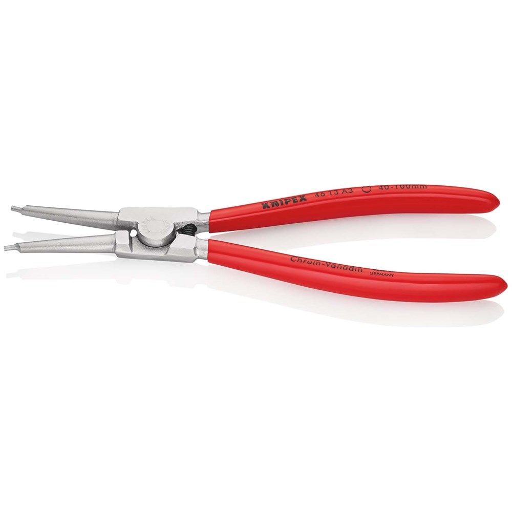 KNIPEX 46 13 A3 Borgveertang voor buitenringen op assen met kunststof bekleed verchroomd 210 mm-2