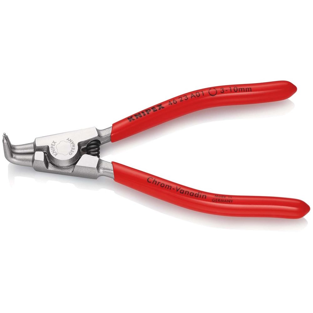 KNIPEX 46 23 A01 Borgveertang voor buitenringen op assen met kunststof bekleed verchroomd 125 mm-0