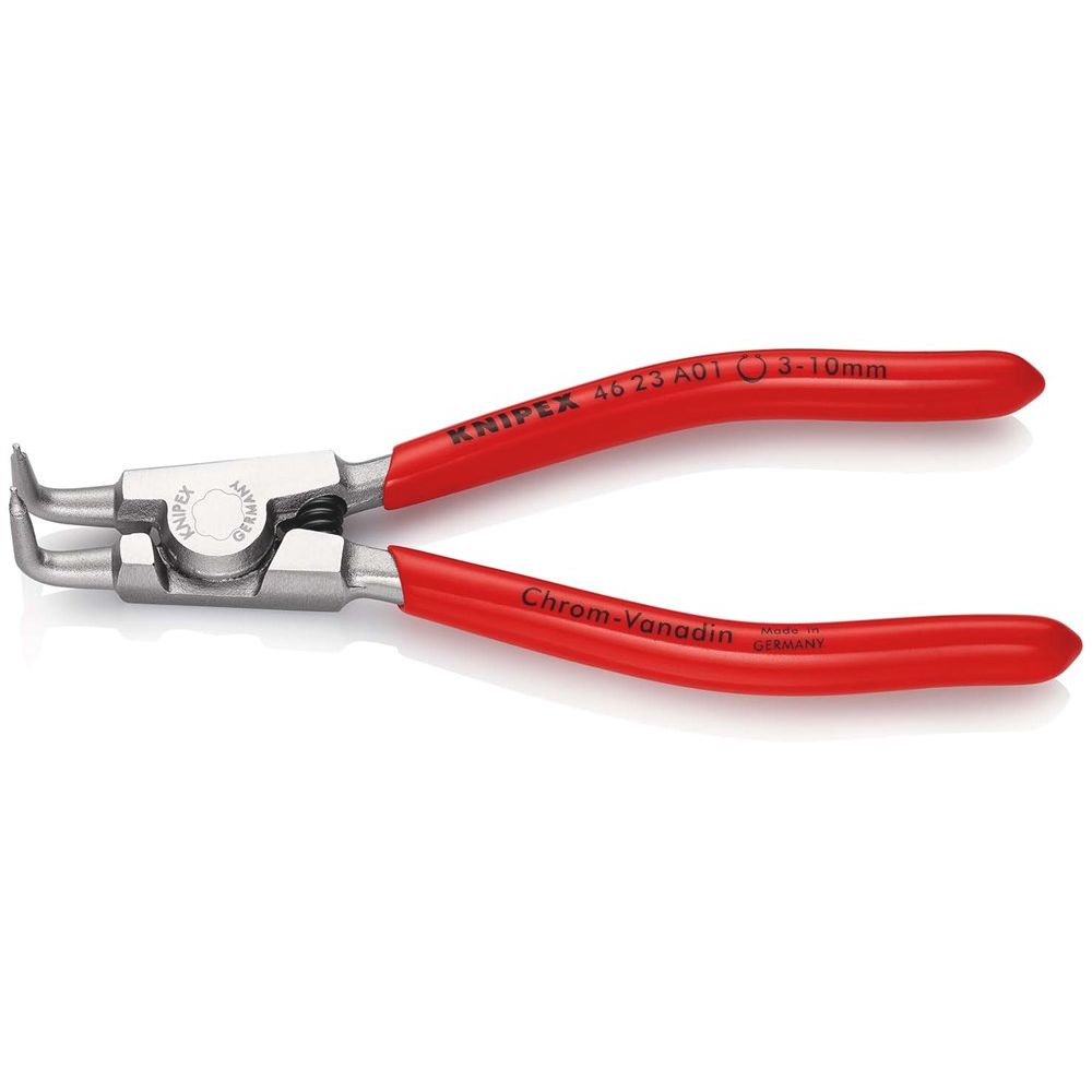 KNIPEX 46 23 A01 Borgveertang voor buitenringen op assen met kunststof bekleed verchroomd 125 mm-2