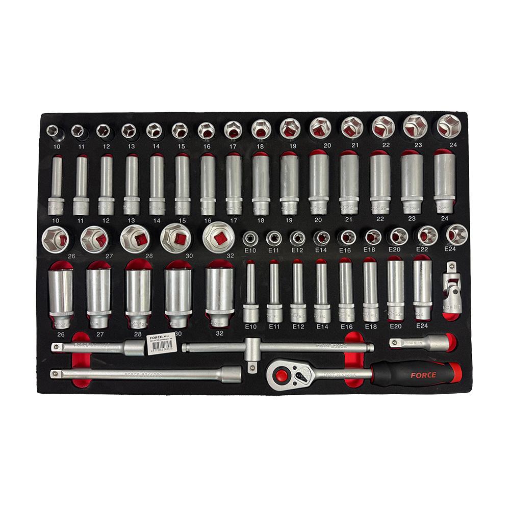 143-delige 1/4'', 3/8'' en 1/2'' Sleutel- en doppenset (EVA)