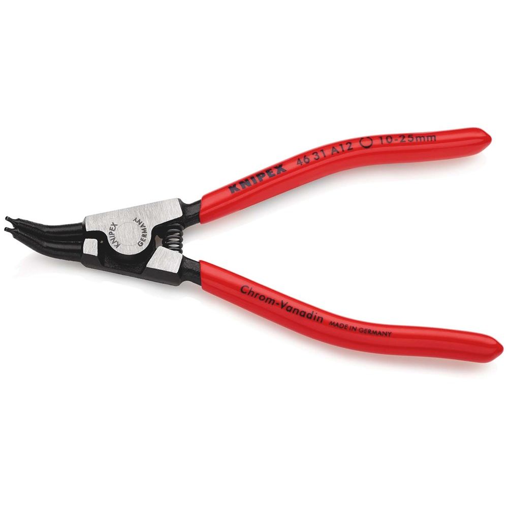 KNIPEX 46 31 A12 Borgveertang voor buitenringen op assen 45° gebogen met kunststof bekleed zwart gea-0