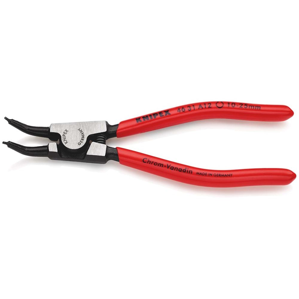 KNIPEX 46 31 A12 Borgveertang voor buitenringen op assen 45° gebogen met kunststof bekleed zwart gea-2