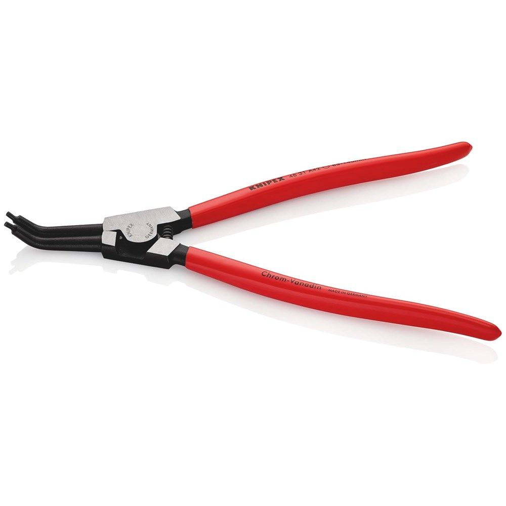 KNIPEX 46 31 A42 Borgveertang voor buitenringen op assen 45° gebogen met kunststof bekleed zwart gea-0