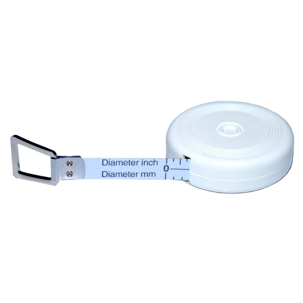 Rolbandmaat 2mtr.x10mm staal Voor opmeten buitendiameter buizen-0