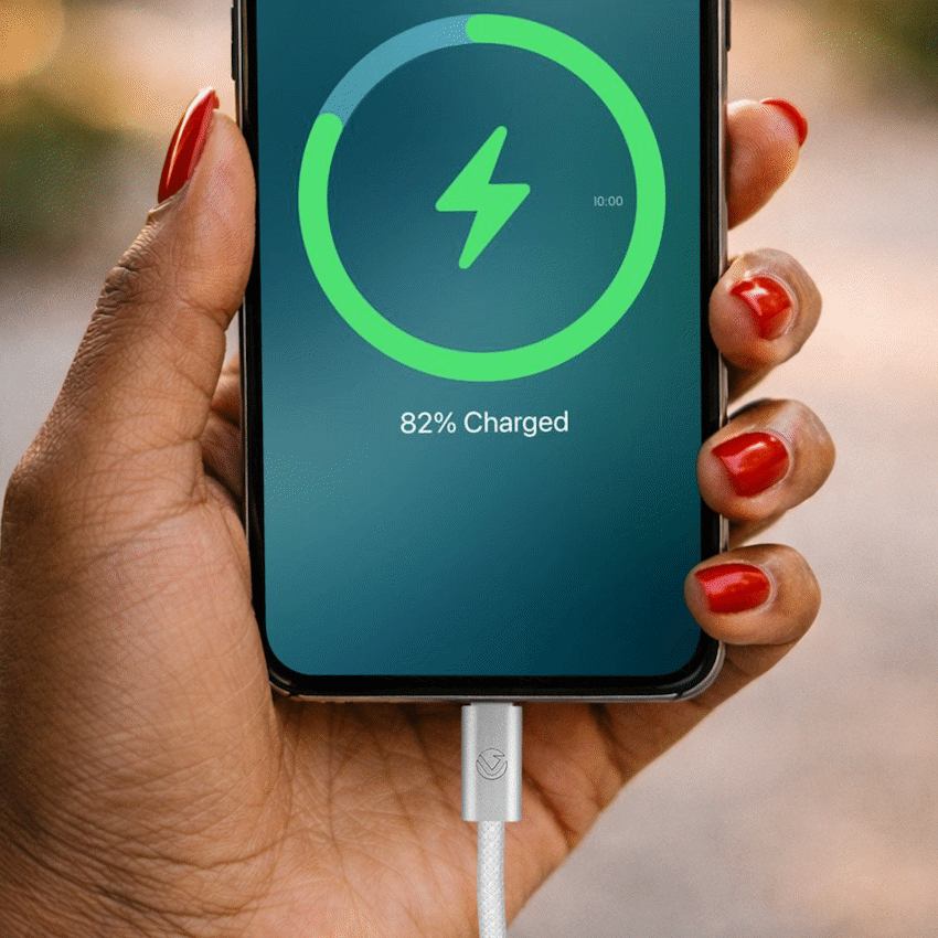 Volkano Weave Oplaadkabel – USB-C → USB-C – 1.2 m – Wit