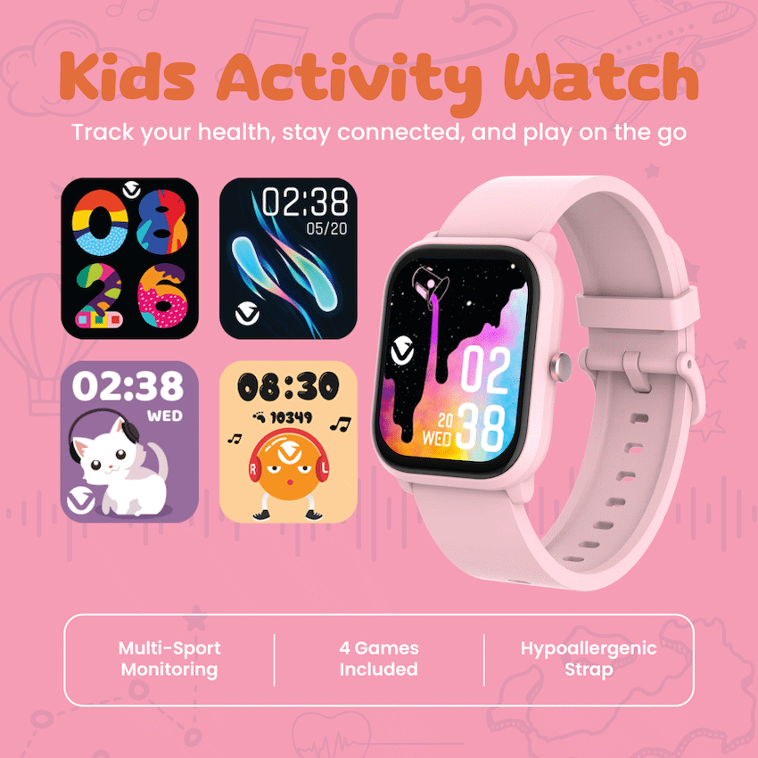 Volkano Vivo Kinder-smartwatch – Roze