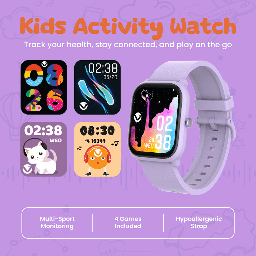 Volkano Vivo Kinder-smartwatch – Paars