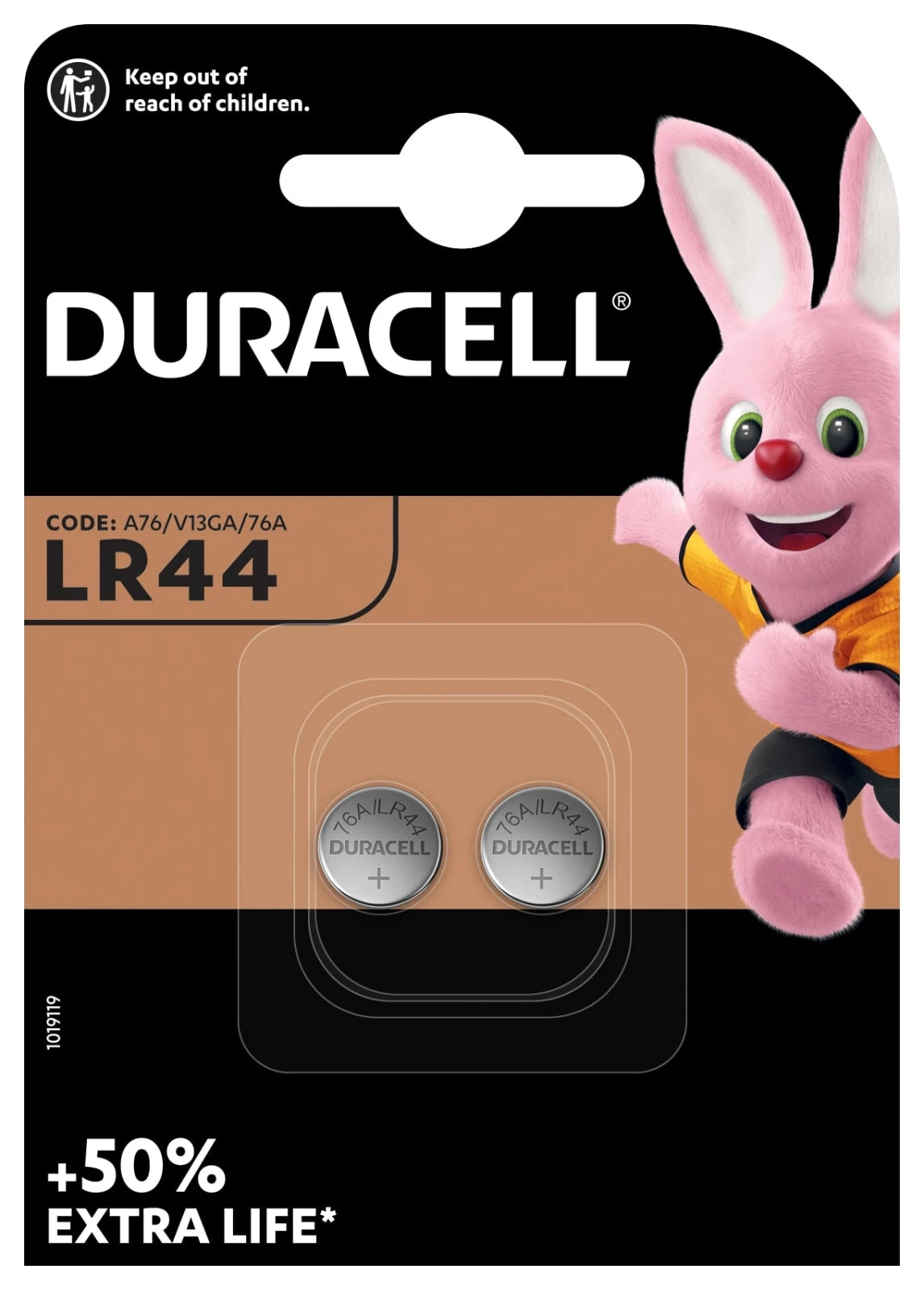 Duracell Knoopcelbatterijen LR44 2st.
