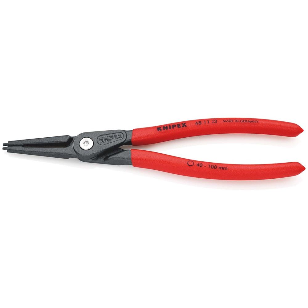 KNIPEX 48 11 J3 Precisie-borgveertang voor binnenringen in boringen met anti-slip kunststof bekleed-0