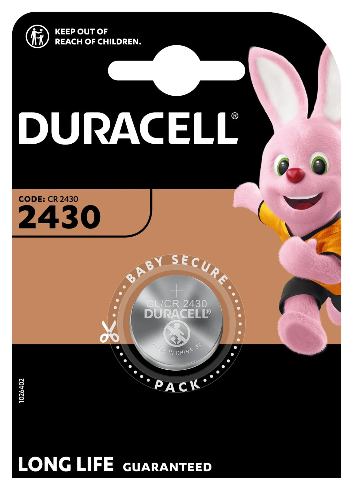 Duracell Knoopcelbatterij 2430 1st.