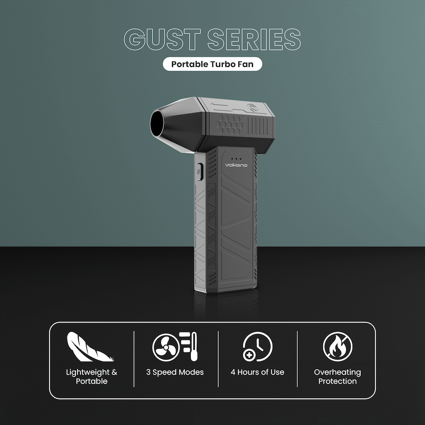 Volkano Gust Draagbare ventilator – Zwart