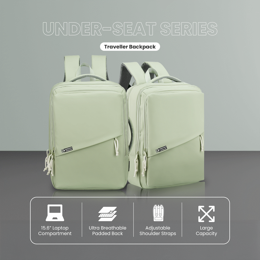 Volkano Traveller Underseat-rugzak – Mintgroen