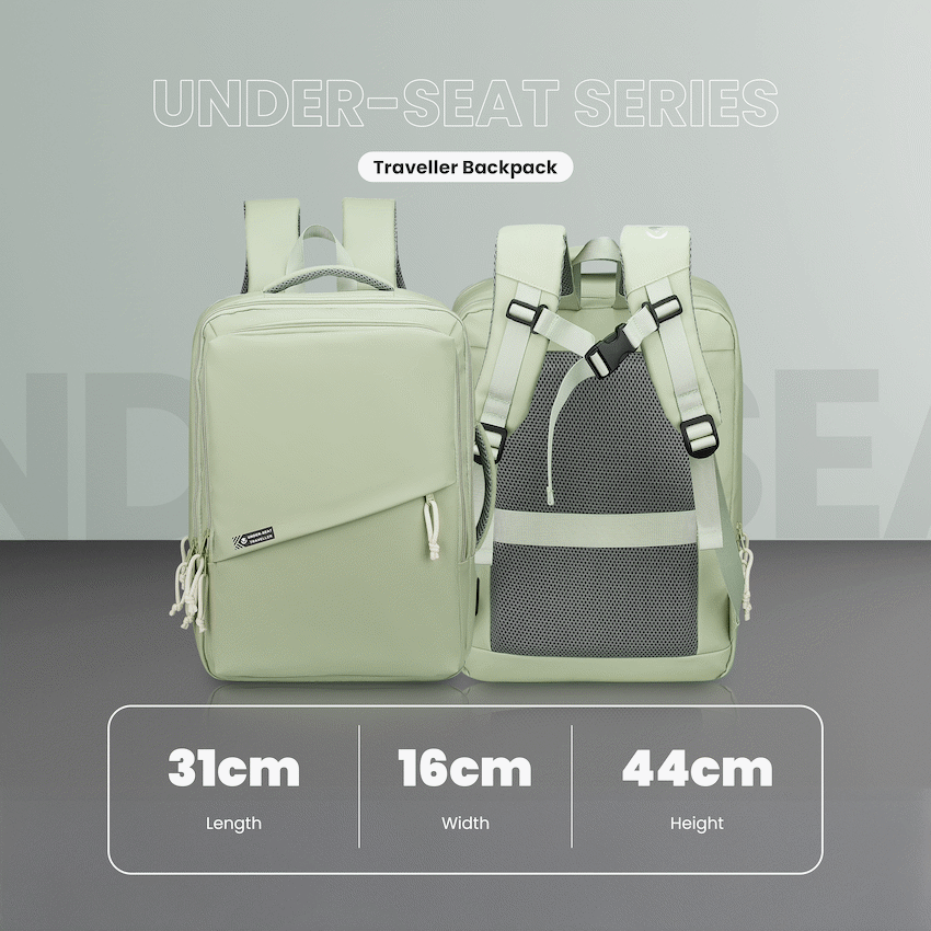 Volkano Traveller Underseat-rugzak – Mintgroen