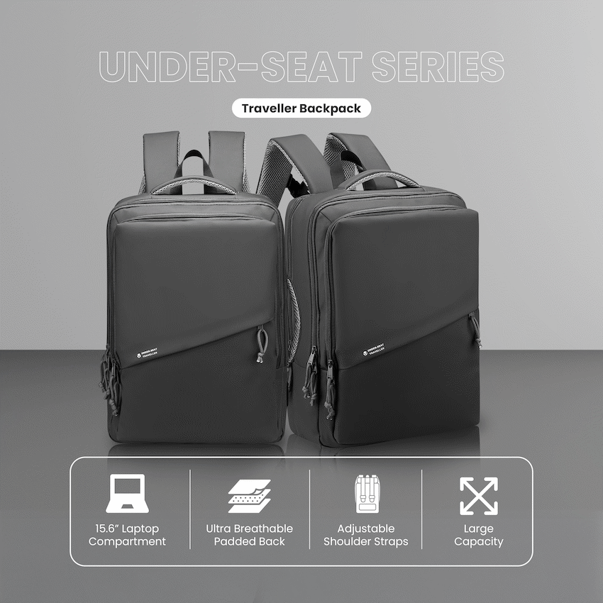 Volkano Traveller Underseat-rugzak – Antraciet