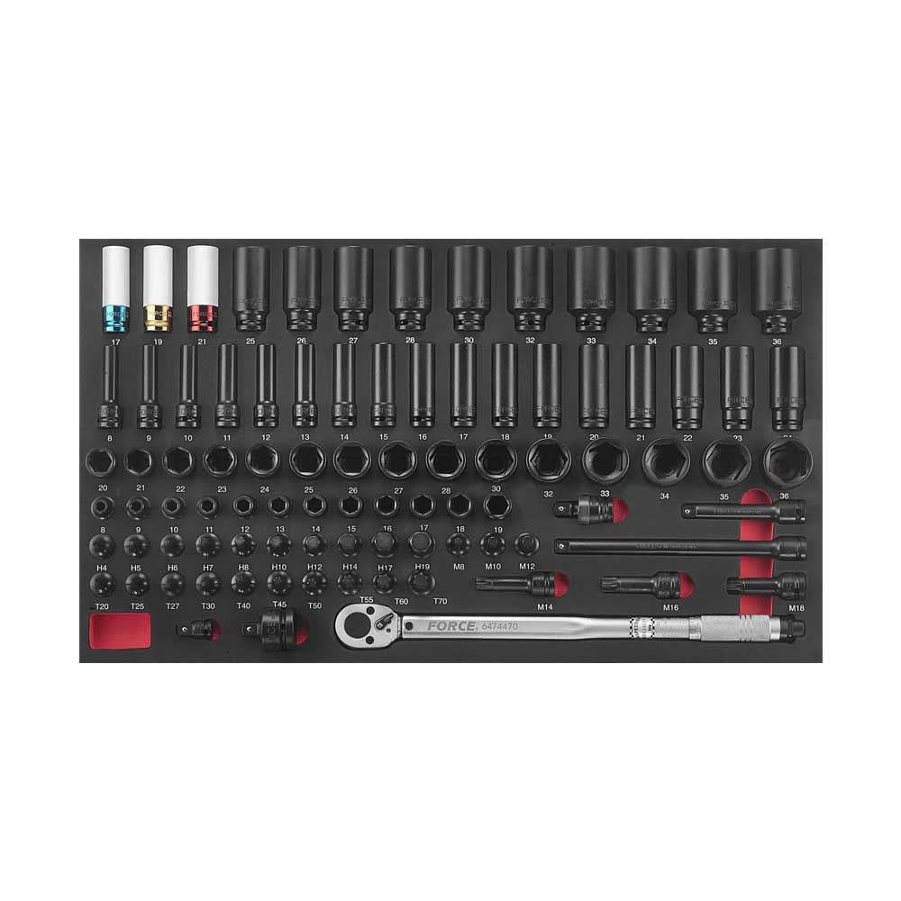 89-delige 1/2" Slagdoppen- en Bitdoppen Set (10318 EVA)