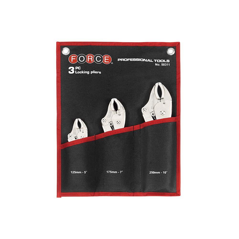 3-delige set griptangen (in stoffen tas)