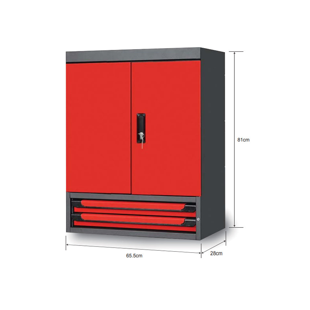 Tool cabinet with 2 drawers (15pc hooks included)
