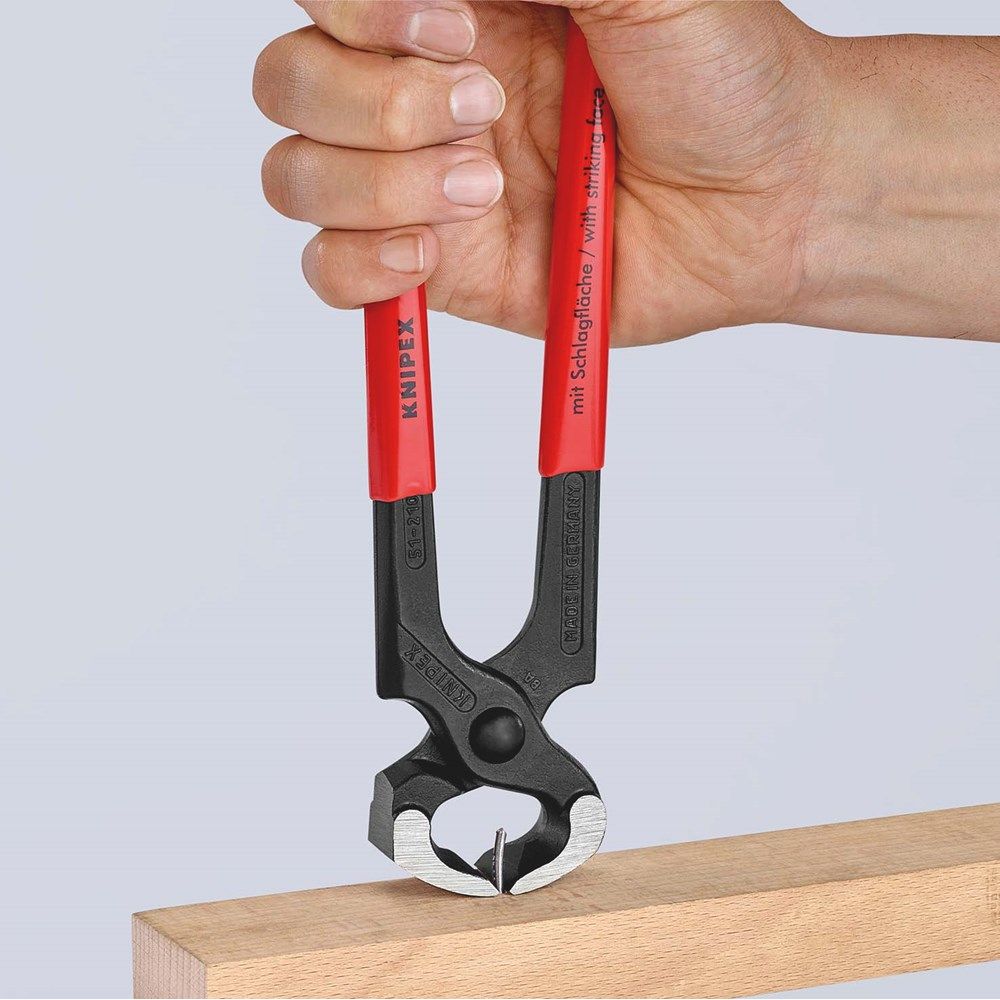 KNIPEX 51 01 210 Hamerkoptang met kunststof bekleed zwart geatramenteerd 210 mm-6