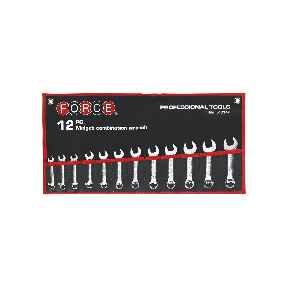 12pc Midget combination wrench (in pouch bag)
