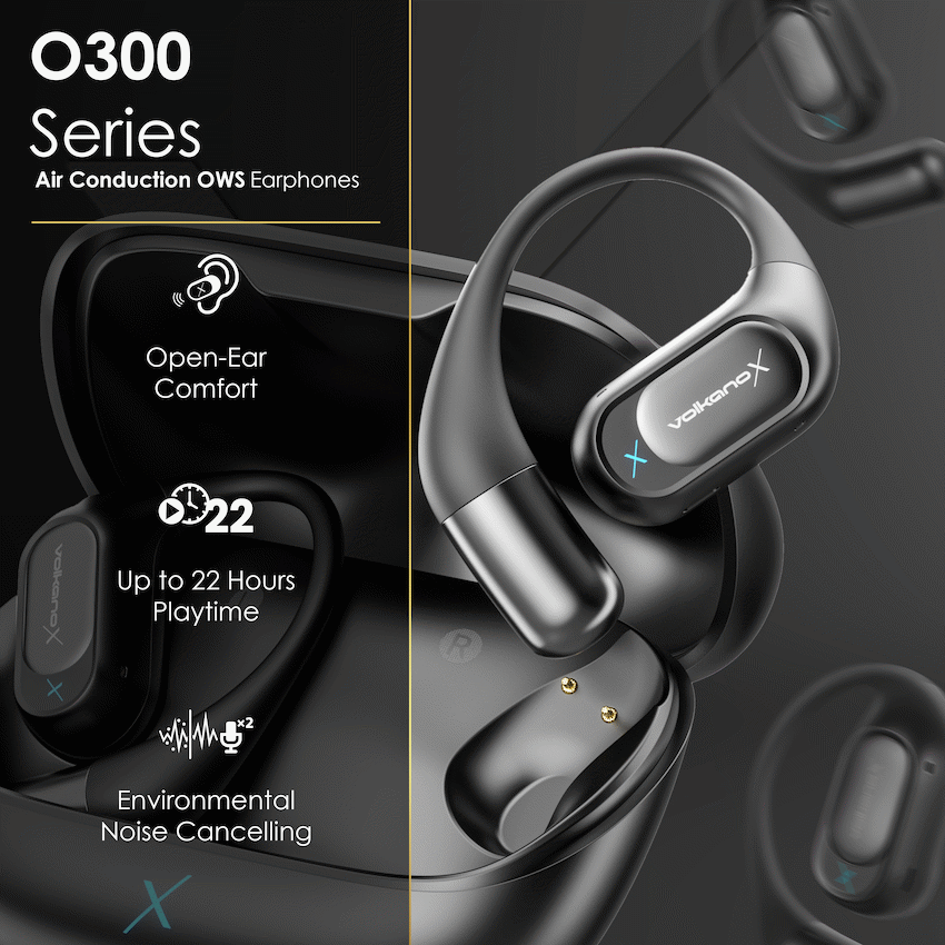 VolkanoX O300 Open-ear oordopjes – Zwart