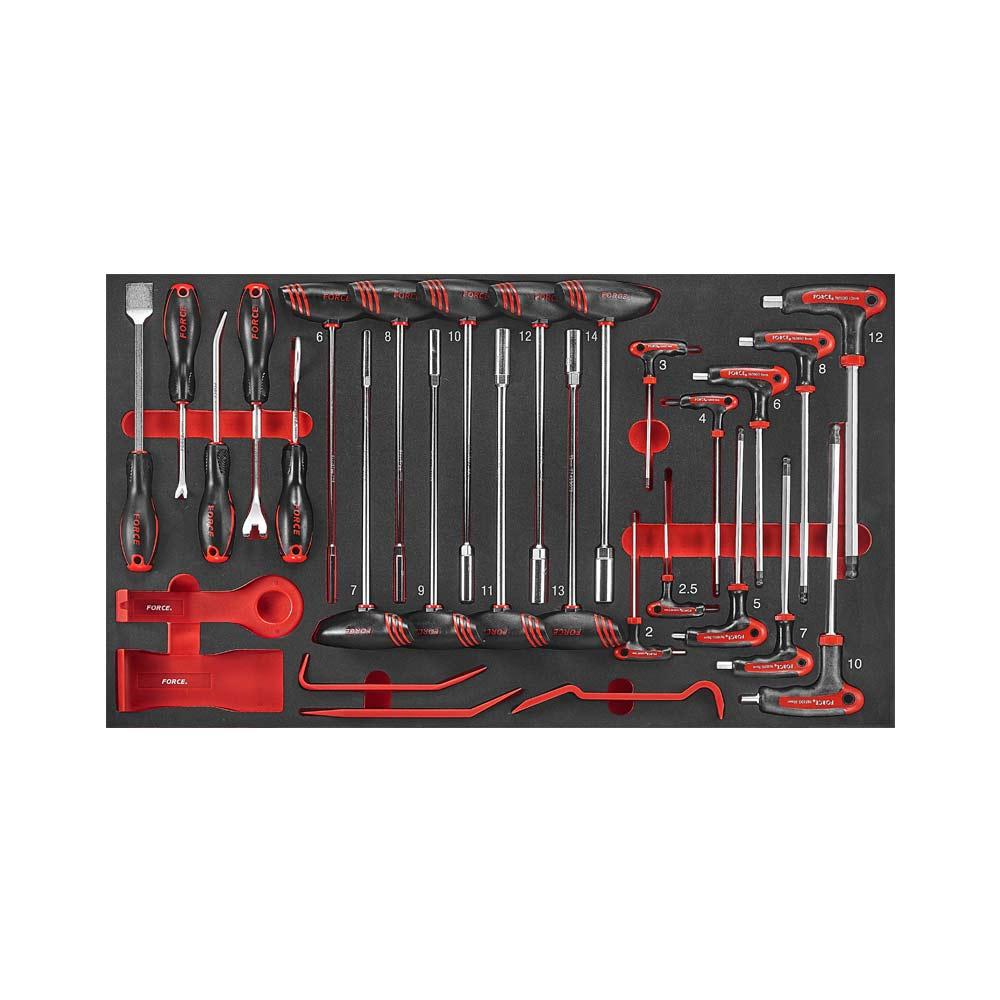 29-delige Inbussleutel-, Dopsleutel- en Carrosseriegereedschap Set (EVA 10318.D)