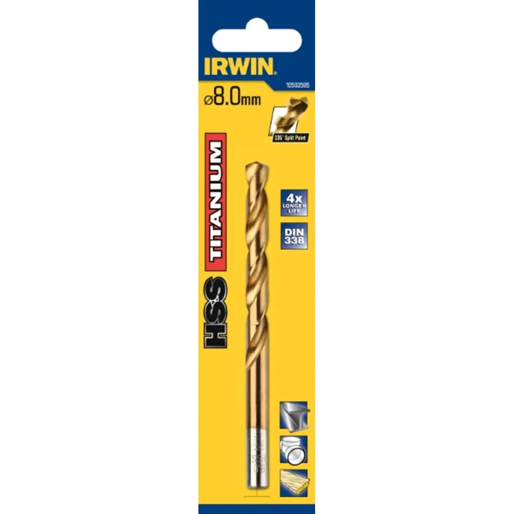 Irwin Boor HSS Titanium DIN 338 4,0x75 mm