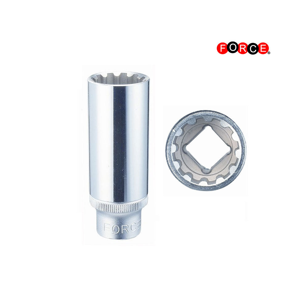 3/8" Veeltand dop lang 21