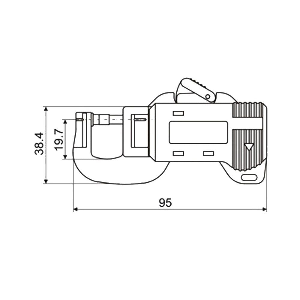 Digitale dikte meter 0-12mm RVS-2