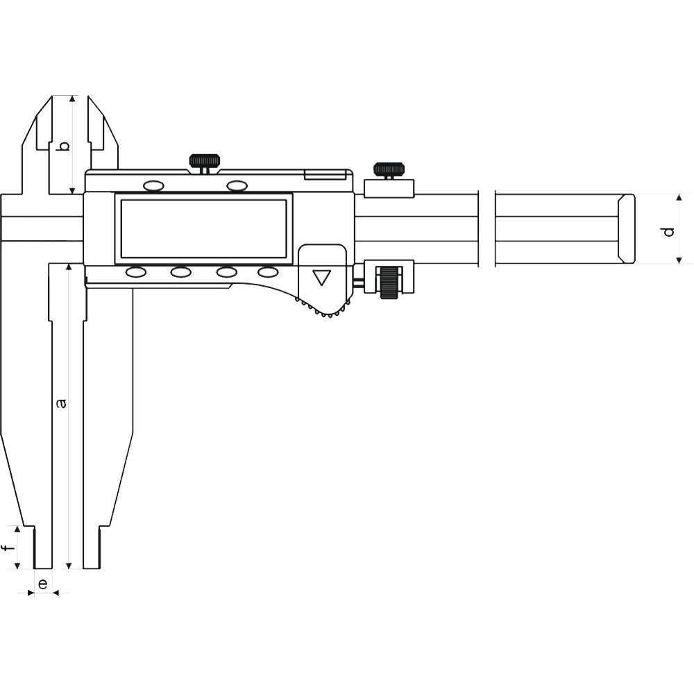 Digitale werkplaats schuifmaat 1000x150 RVS, met punten-2