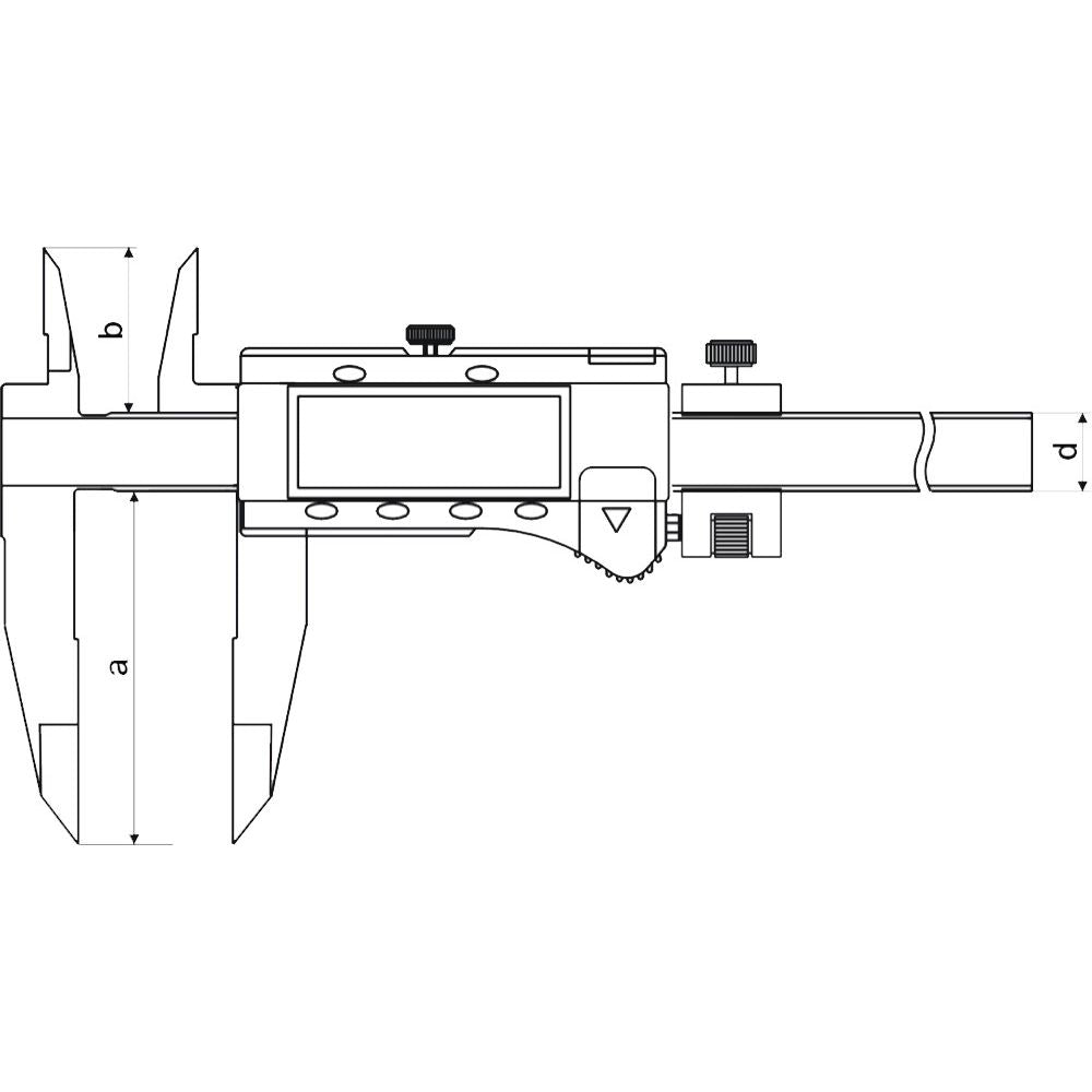 Digitale controlle schuifmaat 300x90mm met kruispunten/messnavel-2