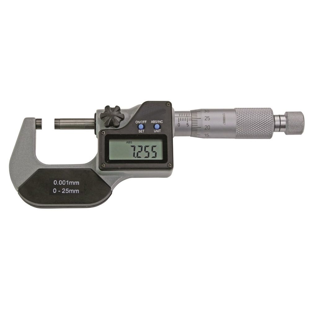 Digitale micrometer 25-50mm IP54, SET/ABS/REL-0