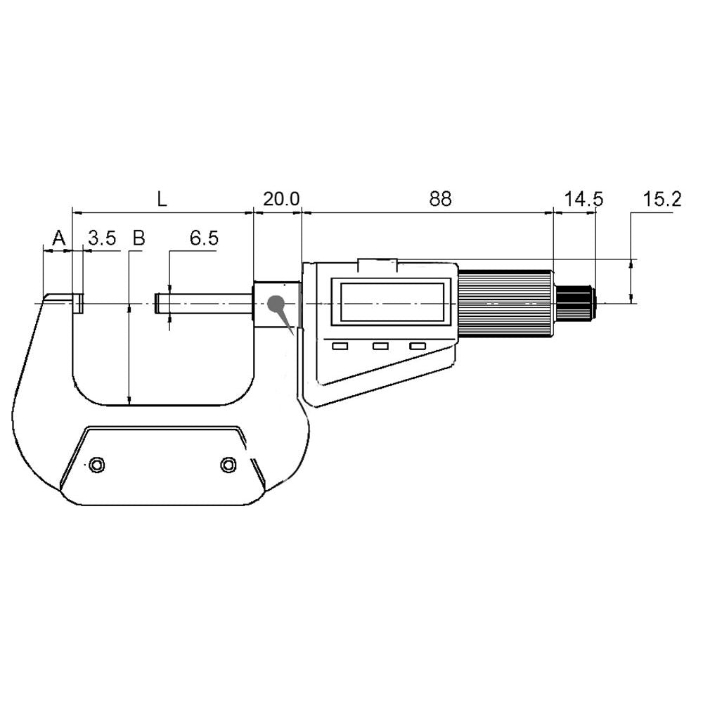 Digitale micrometer 50-75mm RB6, met ratelkoppeling-2