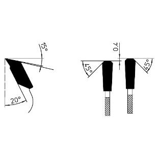 Zaagblad t.b.v. thermoplast Ø 400 mm, asgat 30 mm, B=4,2 mm, Z=30 TT, HW