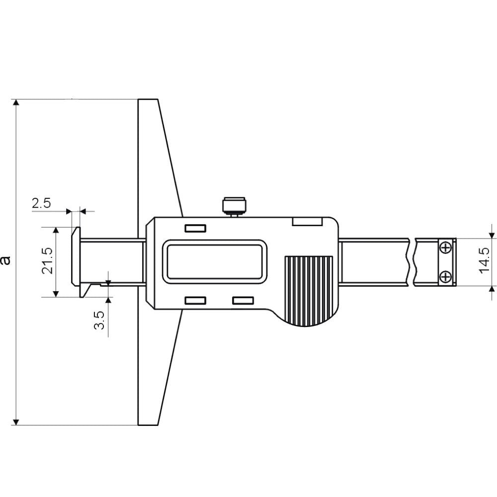Digitale diepteschuifmaat 200x100mm met dubbele haken-2